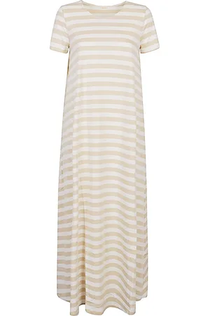 Apuntob Striped Cotton Long Dress