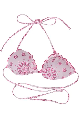MC2 SAINT BARTH Bandana Print Triangle Bikini Top