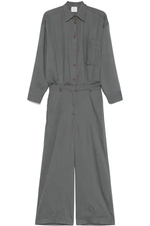 ALYSI Pinstriped Long Jumpsuit