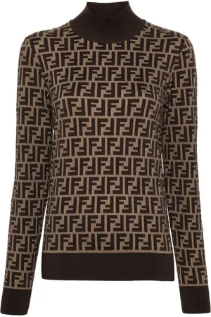 Fendi Ff Cotton High-Neck Sweater