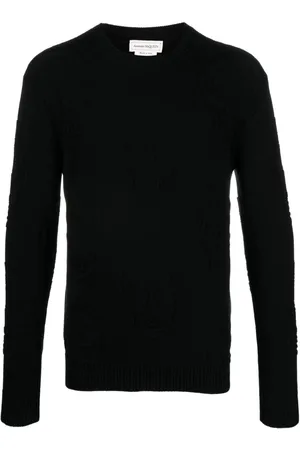 Alexander McQueen Skull Knitted Cotton Jumper