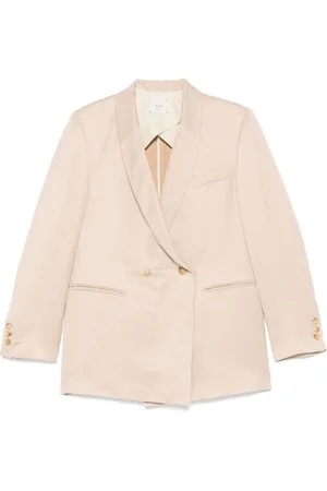 ALYSI Linen Blend Double-Breated Jacket
