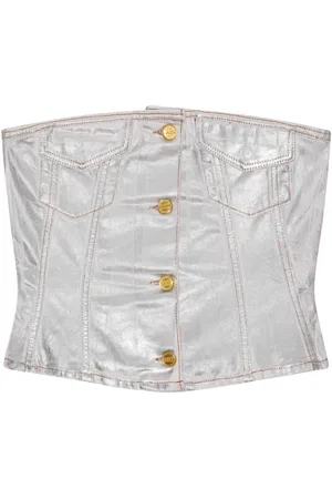 Ganni Organic Cotton Denim Corset