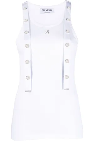 The Attico Ribbed Cotton Tank Top