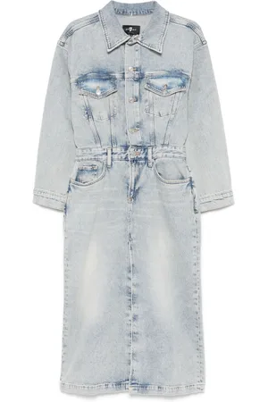 7 for all Mankind Denim Long Dress