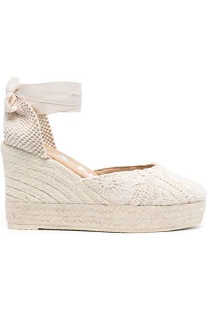 MANEBI Yucatán Crochet Cotton Wedge Espadrilles