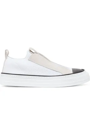Brunello Cucinelli Slip On Sneakers With Shiny Toe