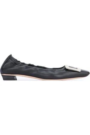 Roger Vivier Belle Vivier Leather Ballet Flats
