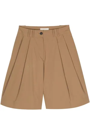 STUDIO NICHOLSON Double Pleated Cotton Shorts