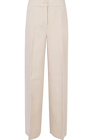 VIA MASINI 80 Linen Blend Trousers