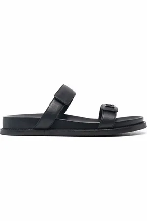 Emporio Armani Leather Flat Sandals