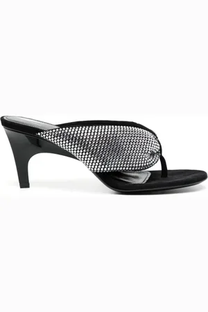 The Attico Strass Embellished Thong Sandals