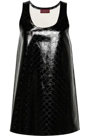 Gucci Gg Leather Mini Dress