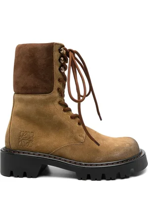 Loewe Sierra Leather Combat Boots