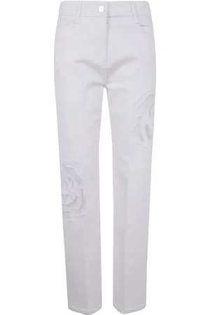 Blugirl Jeans With Floral Embroidery
