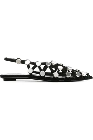The Attico Grid Slingback Ballets