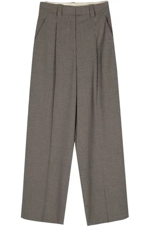 ALYSI Wool Blend Wide-Leg Trousers