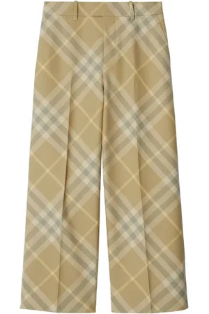 Burberry Checked Wool Trousers