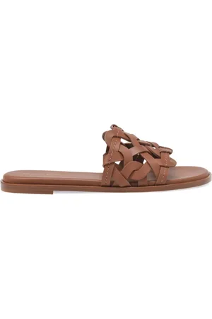 Gianvito Rossi Amalfi Leather Flat Sandals