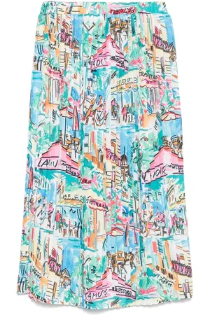 ALESSANDRO ENRIQUEZ Printed Midi Skirt