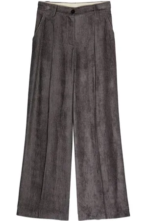 ALYSI Velvet Wide-Leg Trousers