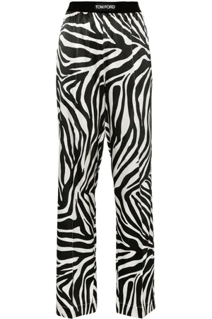 Tom Ford Zebra Print Silk Trousers
