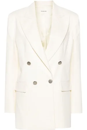 PAROSH Crew Cotton Blend Blazer Jacket