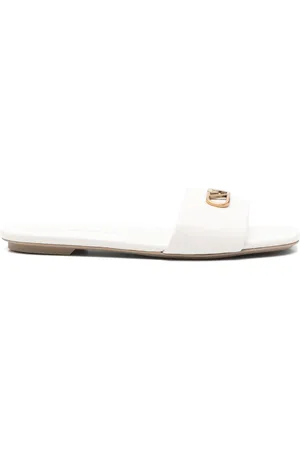 Emporio Armani Leather Flat Sandals