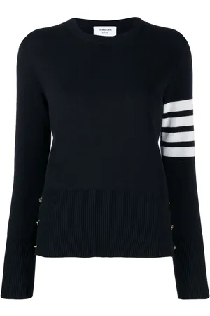 Thom Browne 4Bar Cotton Crewneck Sweater