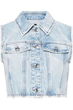 Sportmax Denim Cotton Cropped Vest