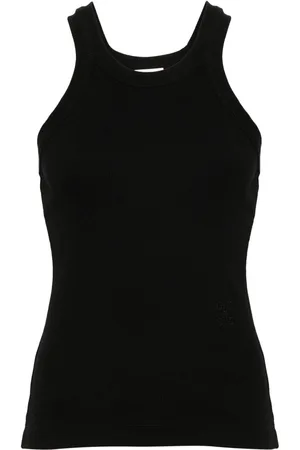 Closed Ribbed Cotton Tank Top