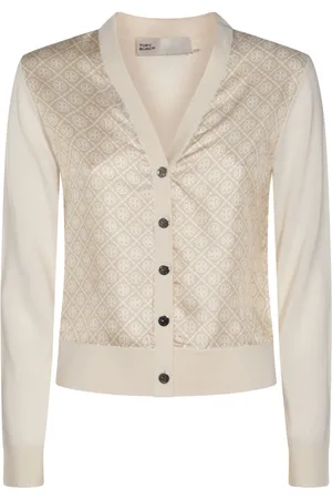 Tory Burch Printed Silk Cardigan