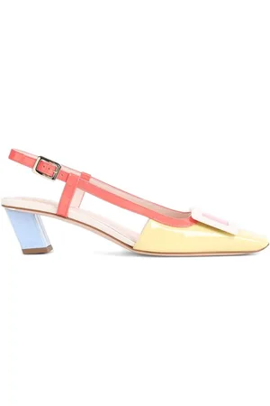 Roger Vivier Belle Vivier Leather Slingback Pumps