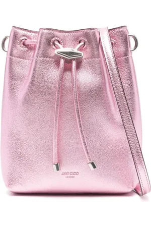 Jimmy Choo Bon Bon Metallic Leather Mini Bucket Bag