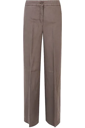VIA MASINI 80 Linen Blend Trousers