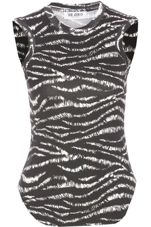 The Attico Zebra Print Cotton Top