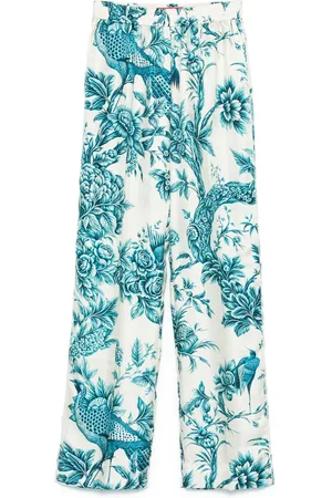 F.R.S For Restless Sleepers Printed Silk Trousers