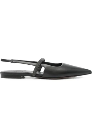 Brunello Cucinelli Leather Slingback Pumps