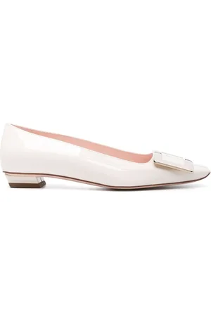 Roger Vivier Belle Vivier Leather Ballet Flats
