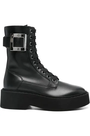 Roger Vivier Viv Rangers Leather Boots