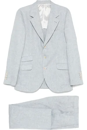 Brunello Cucinelli Linen Single-Breasted Suit