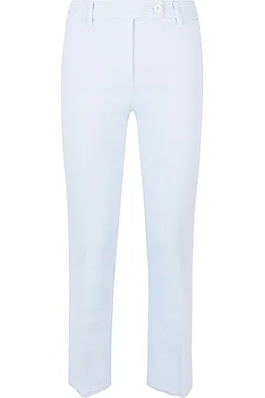 VIA MASINI 80 Cotton Straigh-Leg Trousers