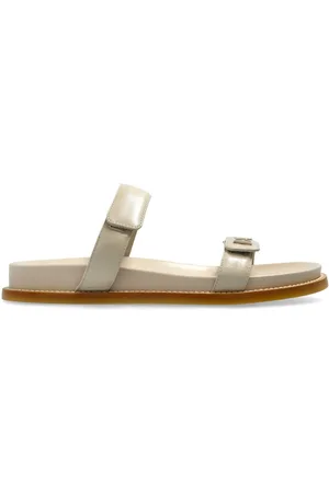 Emporio Armani Leather Flat Sandals