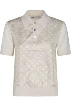 Tory Burch Printed Silk Polo Shirt