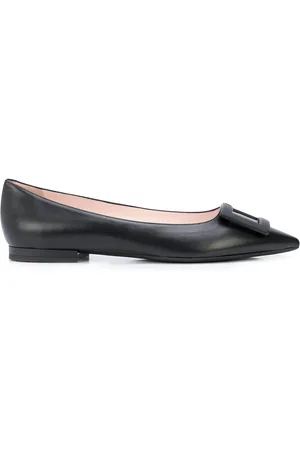 Roger Vivier Gommettine Leather Ballet Flats