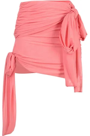 BLUMARINE Bow Detail Draped Mini Skirt