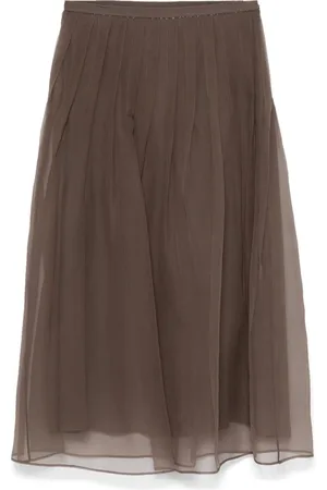 Brunello Cucinelli Silk Long Skirt