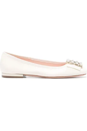 Roger Vivier Très Vivier Leather Ballet Flats