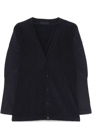 Issey Miyake Pleated V-Necked Cardigan