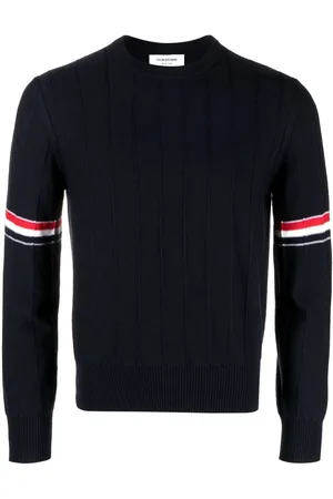Thom Browne Rwb Wool Crewneck Jumper